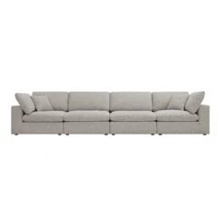 Lutyens Taupe Boucle Modular Sofa, 4-Piece