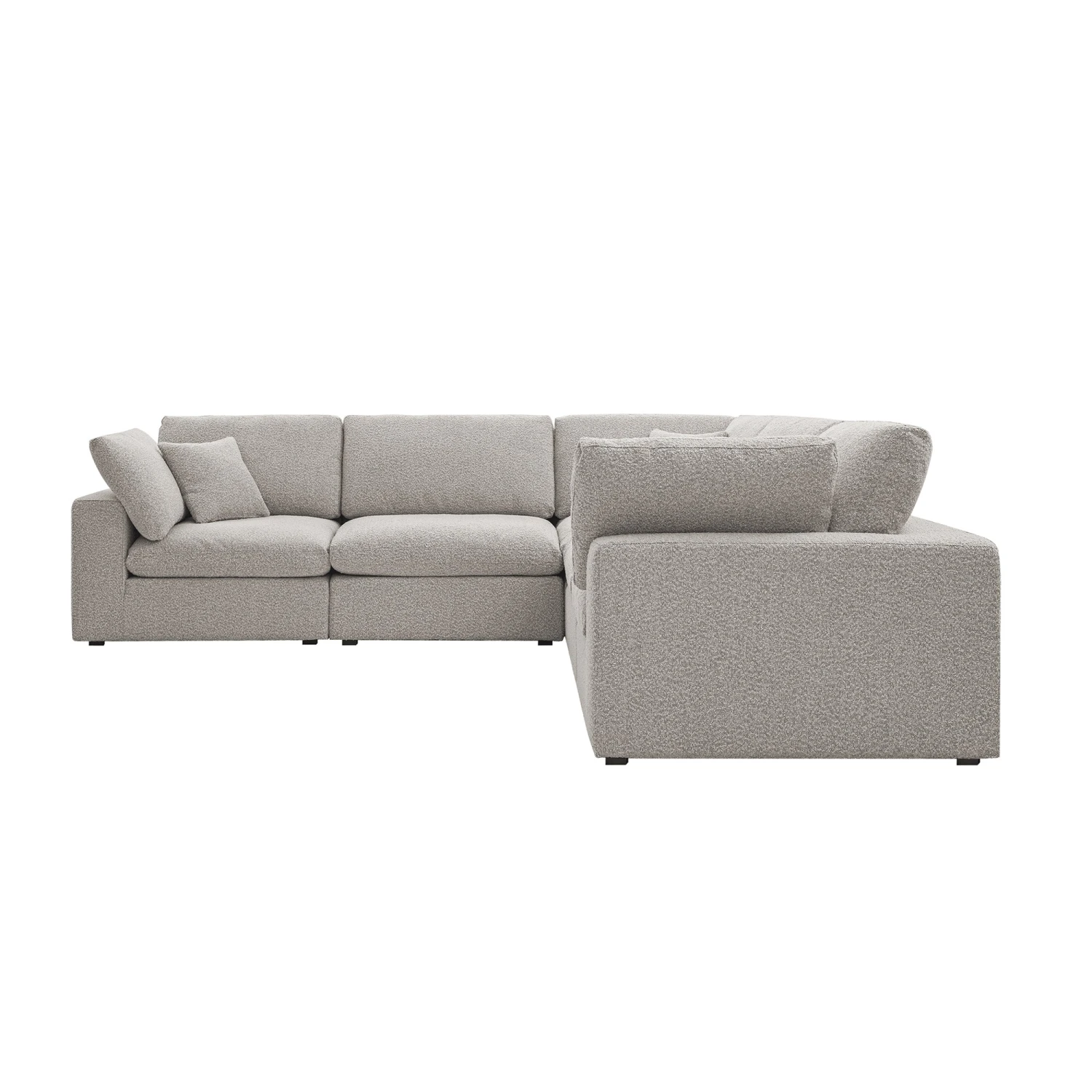 Lutyens Taupe Boucle Modular Sofa, 5-Piece Corner Set 5 Lutyens Taupe Boucle Modular Sofa, 5-Piece Corner Set - Image 5