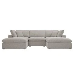 Lutyens Taupe Boucle Modular Sofa, 5-Piece U-Shape Set -Daals Store SCSF 054 TAU BOU 5PUSHAPE WB1