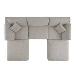 Lutyens Taupe Boucle Modular Sofa, 5-Piece U-Shape Set -Daals Store SCSF 054 TAU BOU 5PUSHAPE WB4