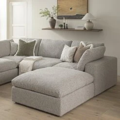 Lutyens Taupe Boucle Modular Sofa, 5-Piece U-Shape Set -Daals Store SCSF 054 TAU BOU 5PUSHAPE scene3