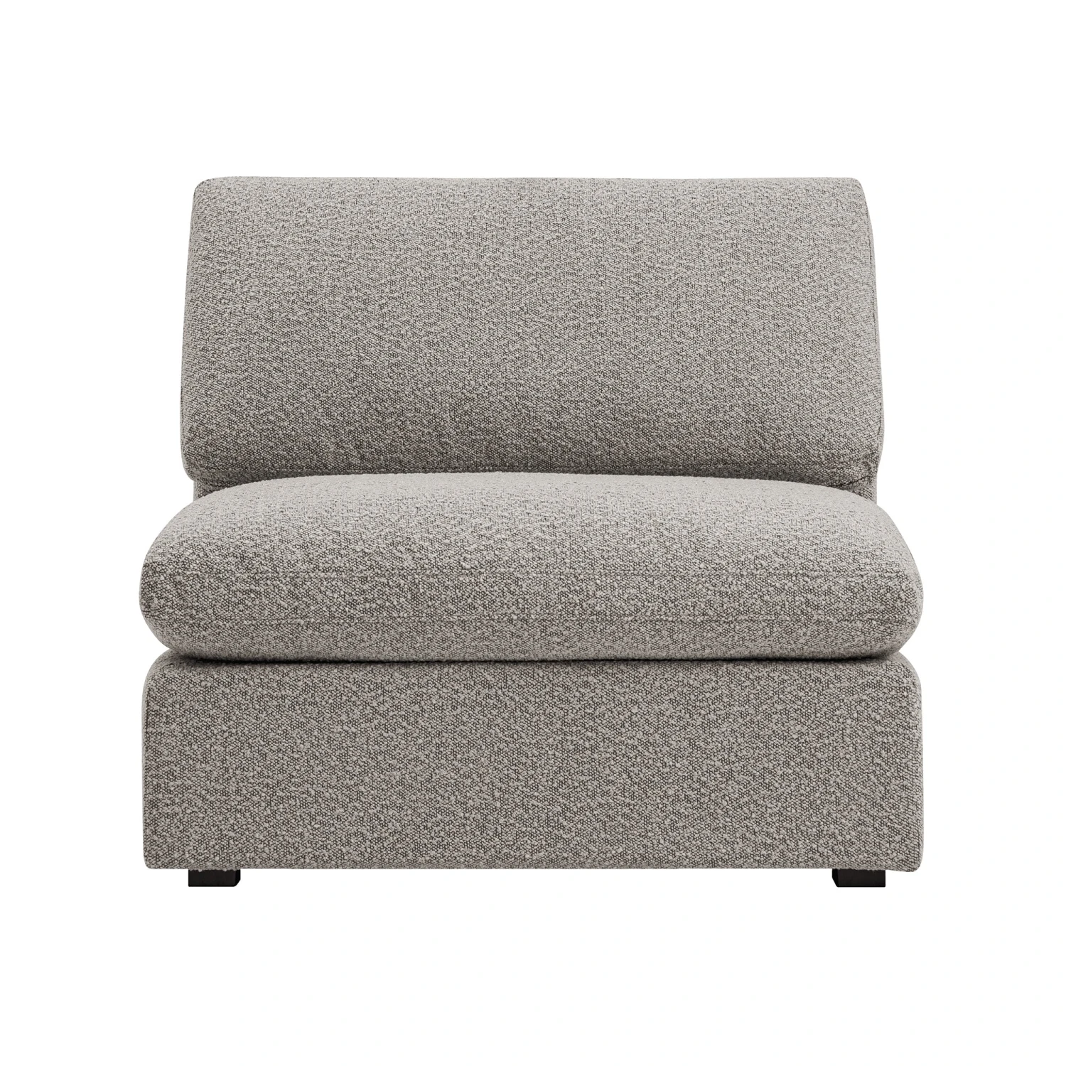 Lutyens Taupe Boucle Modular Sofa, Armless Seat 2 Lutyens Taupe Boucle Modular Sofa, Armless Seat - Image 2