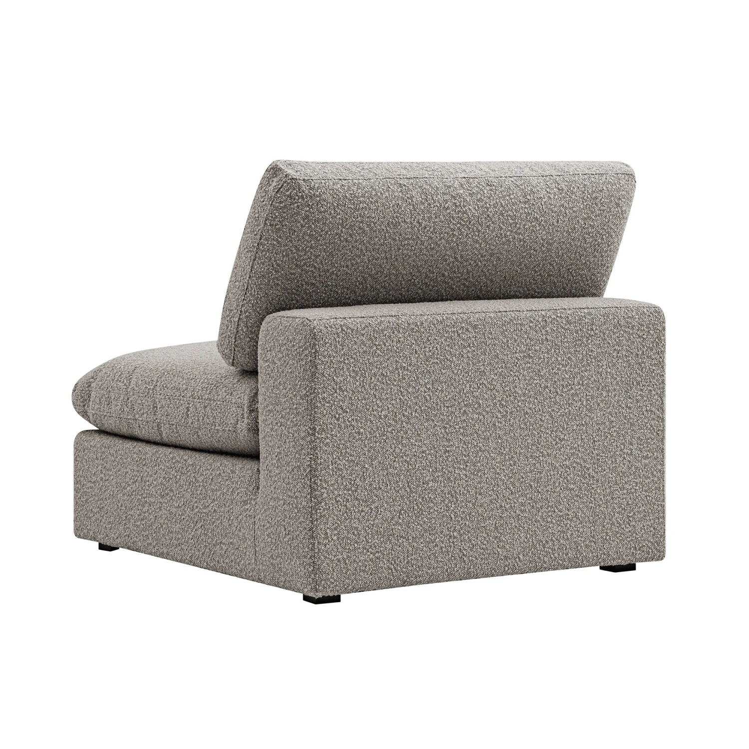 Lutyens Taupe Boucle Modular Sofa, Armless Seat 4 Lutyens Taupe Boucle Modular Sofa, Armless Seat - Image 4