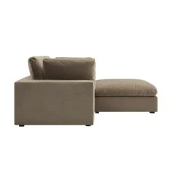 Lutyens Taupe Velvet Modular Sofa, 2-Piece Chaise -Daals Store SCSF 054 TAUPE VEL 2PCHAISE WB5