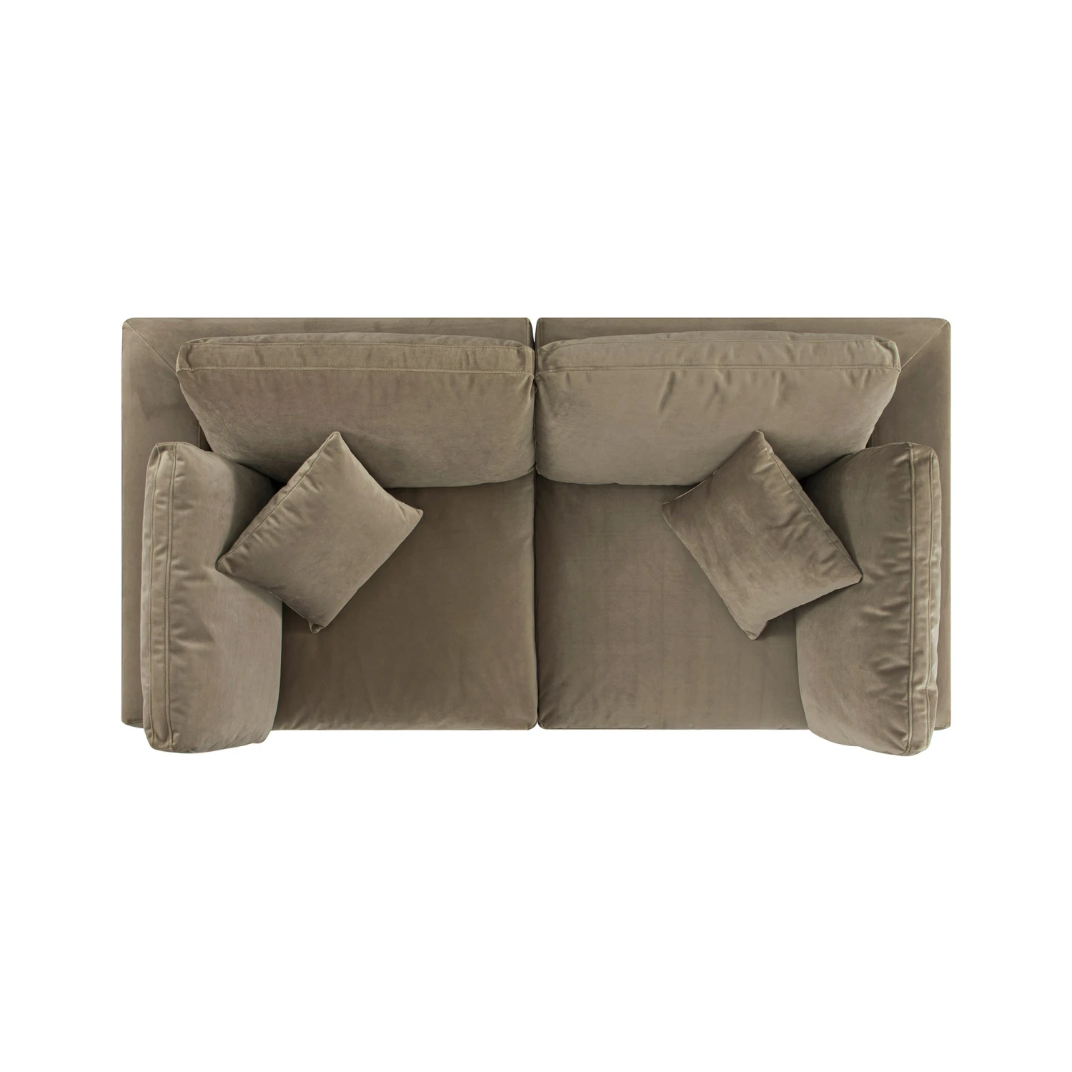 Lutyens Taupe Velvet Modular Sofa, 2-Piece 7 Lutyens Taupe Velvet Modular Sofa, 2-Piece - Image 7