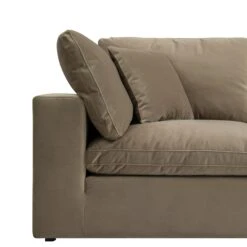 Lutyens Taupe Velvet Modular Sofa, 2-Piece 16 Lutyens Taupe Velvet Modular Sofa, 2-Piece -Daals Store SCSF 054 TAUPE VEL 2P detail1