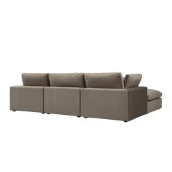 Lutyens Taupe Velvet Modular Sofa, 3-Piece Chaise -Daals Store SCSF 054 TAUPE VEL 3PCHAISE WB6