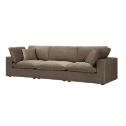 Lutyens Taupe Velvet Modular Sofa, 3-Piece 22 Lutyens Taupe Velvet Modular Sofa, 3-Piece -Daals Store SCSF 054 TAUPE VEL 3P WB2