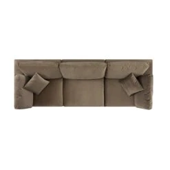 Lutyens Taupe Velvet Modular Sofa, 3-Piece 26 Lutyens Taupe Velvet Modular Sofa, 3-Piece -Daals Store SCSF 054 TAUPE VEL 3P WB5