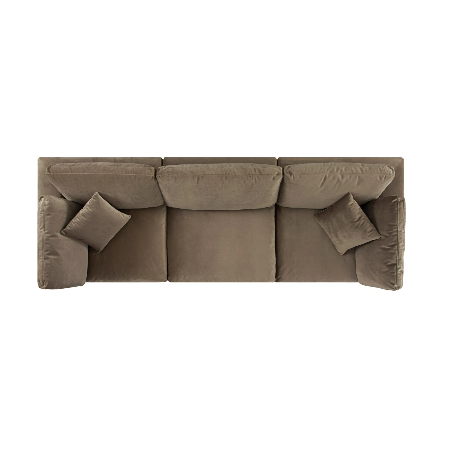 Lutyens Taupe Velvet Modular Sofa, 3-Piece 12 Lutyens Taupe Velvet Modular Sofa, 3-Piece - Image 12
