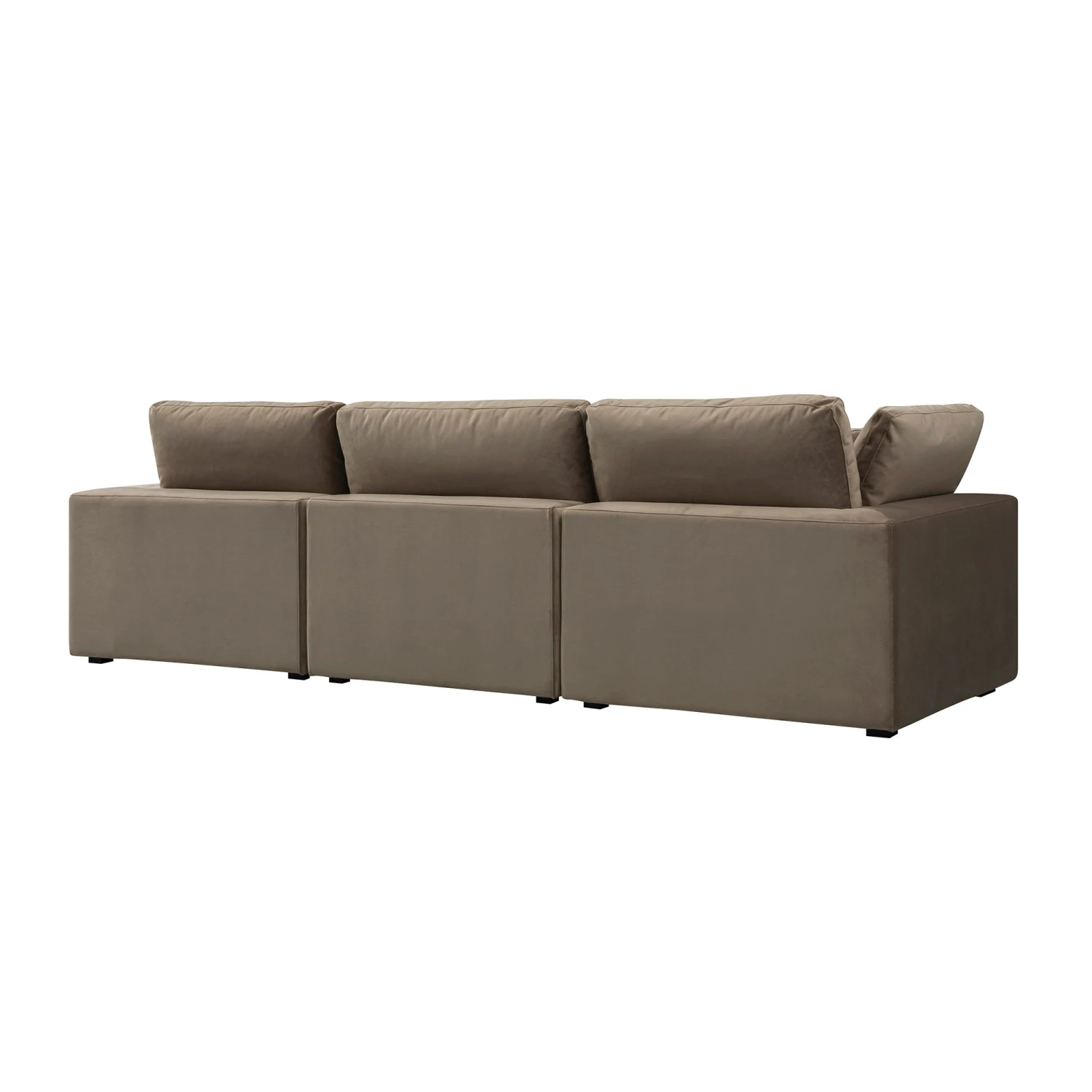 Lutyens Taupe Velvet Modular Sofa, 3-Piece 13 Lutyens Taupe Velvet Modular Sofa, 3-Piece - Image 13