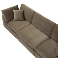Lutyens Taupe Velvet Modular Sofa, 3-Piece 29 Lutyens Taupe Velvet Modular Sofa, 3-Piece -Daals Store SCSF 054 TAUPE VEL 3P detail2