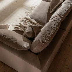 Lutyens Taupe Velvet Modular Sofa, 3-Piece 19 Lutyens Taupe Velvet Modular Sofa, 3-Piece -Daals Store SCSF 054 TAUPE VEL 3P scene4