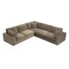 Lutyens Taupe Velvet Modular Sofa, 5-Piece Corner Set -Daals Store SCSF 054 TAUPE VEL 5PCORNER WB1