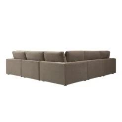 Lutyens Taupe Velvet Modular Sofa, 5-Piece Corner Set 10 Lutyens Taupe Velvet Modular Sofa, 5-Piece Corner Set -Daals Store SCSF 054 TAUPE VEL 5PCORNER WB4