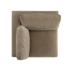 Lutyens Taupe Velvet Modular Sofa, Corner Unit -Daals Store SCSF 054 TAUPE VEL D WB3
