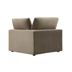Lutyens Taupe Velvet Modular Sofa, Corner Unit -Daals Store SCSF 054 TAUPE VEL D WB4