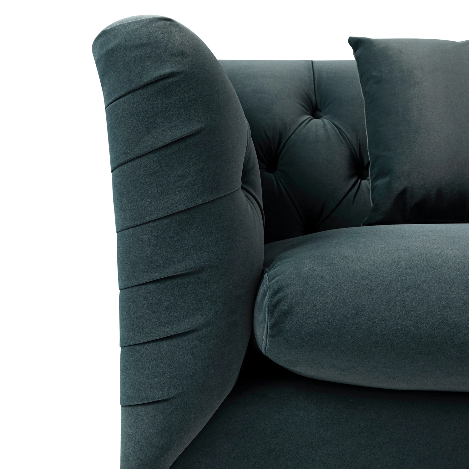 Ashby Chesterfield Armchair, Aegean Blue Velvet 16 Ashby Chesterfield Armchair, Aegean Blue Velvet - Image 16