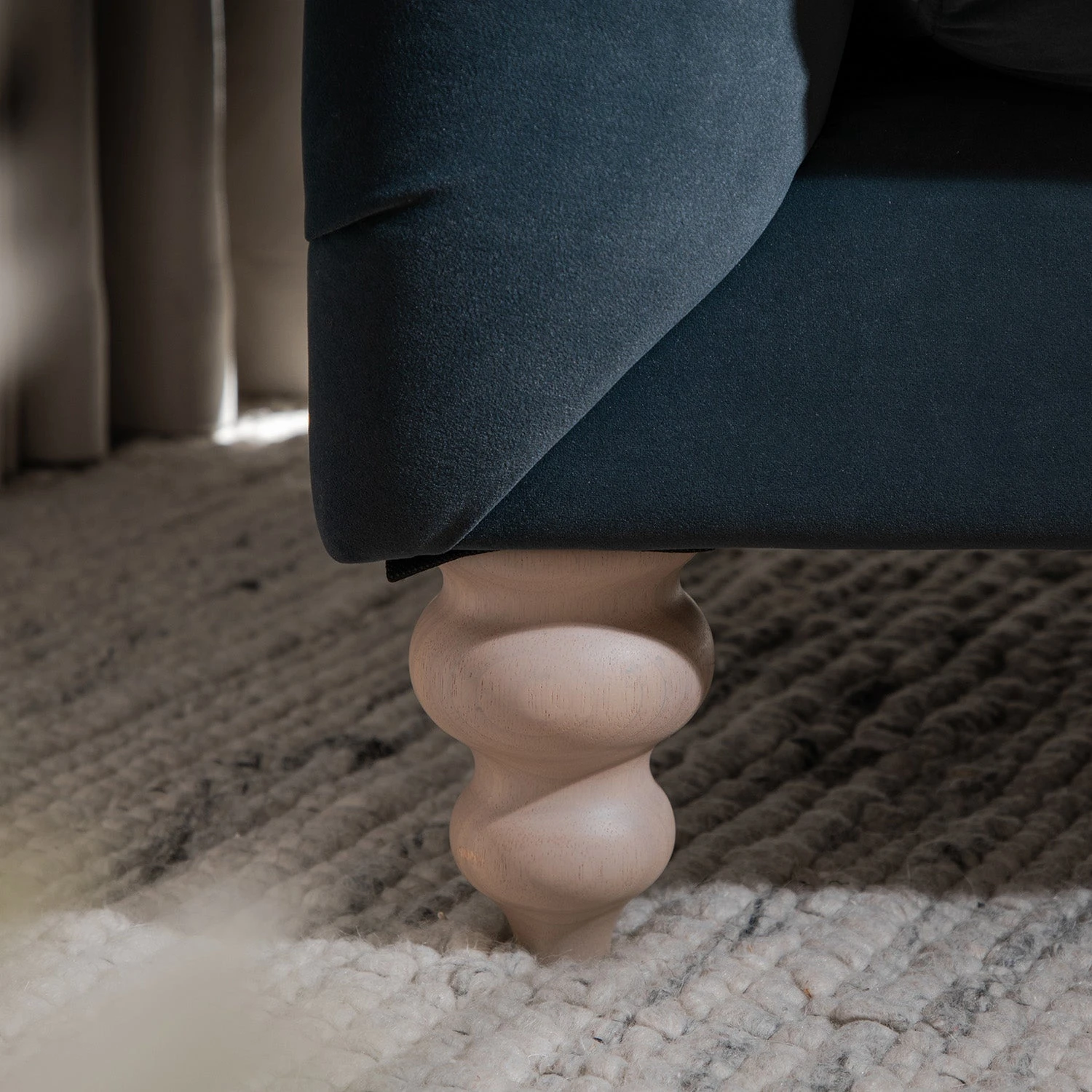 Ashby Chesterfield Armchair, Aegean Blue Velvet 7 Ashby Chesterfield Armchair, Aegean Blue Velvet - Image 7