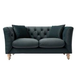 Ashby Chesterfield 2-Seater Sofa, Aegean Blue Velvet 20 Ashby Chesterfield 2-Seater Sofa, Aegean Blue Velvet -Daals Store SCSF 055 AEGEAN VEL 2ST WB1
