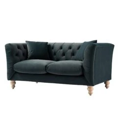 Ashby Chesterfield 2-Seater Sofa, Aegean Blue Velvet 21 Ashby Chesterfield 2-Seater Sofa, Aegean Blue Velvet -Daals Store SCSF 055 AEGEAN VEL 2ST WB2