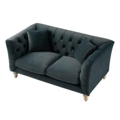 Ashby Chesterfield 2-Seater Sofa, Aegean Blue Velvet 24 Ashby Chesterfield 2-Seater Sofa, Aegean Blue Velvet -Daals Store SCSF 055 AEGEAN VEL 2ST WB4