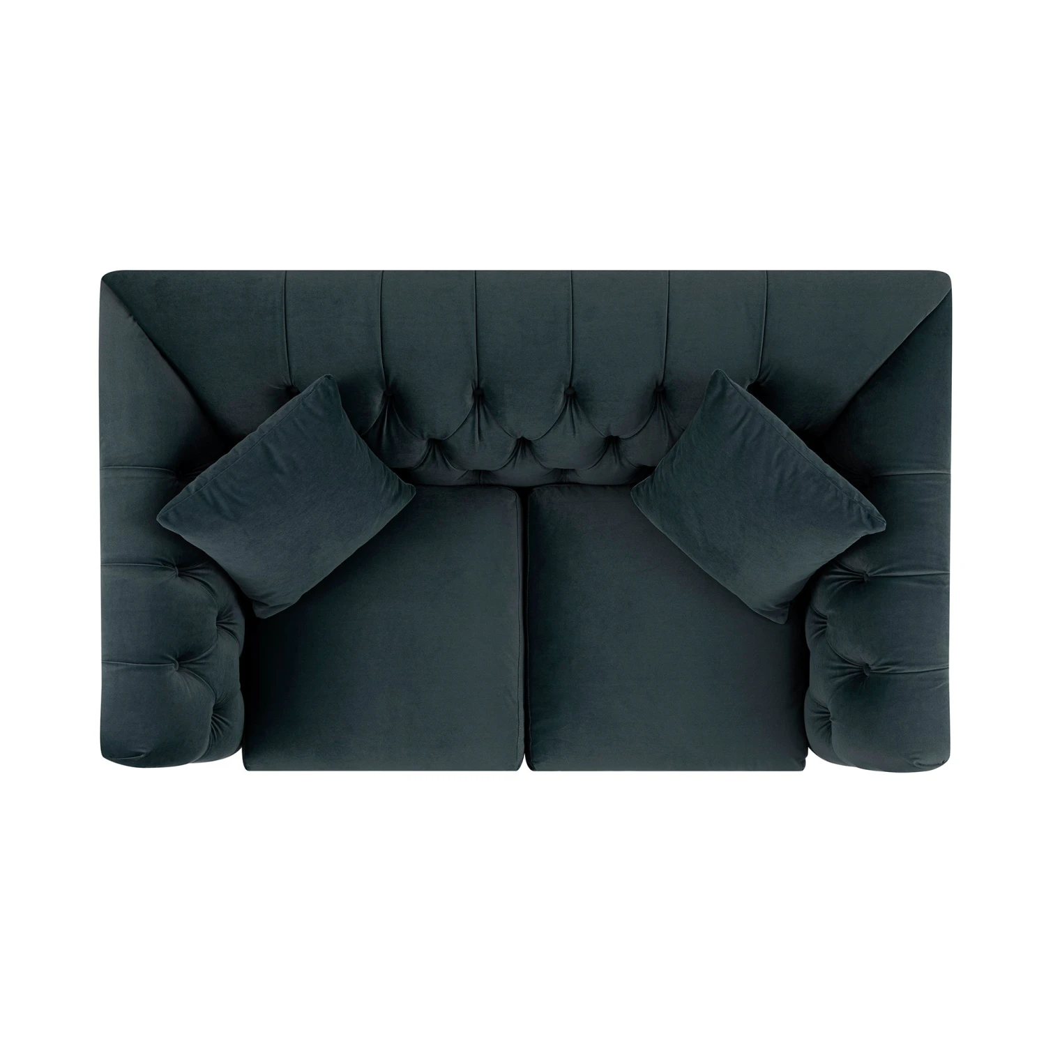 Ashby Chesterfield 2-Seater Sofa, Aegean Blue Velvet 11 Ashby Chesterfield 2-Seater Sofa, Aegean Blue Velvet - Image 11
