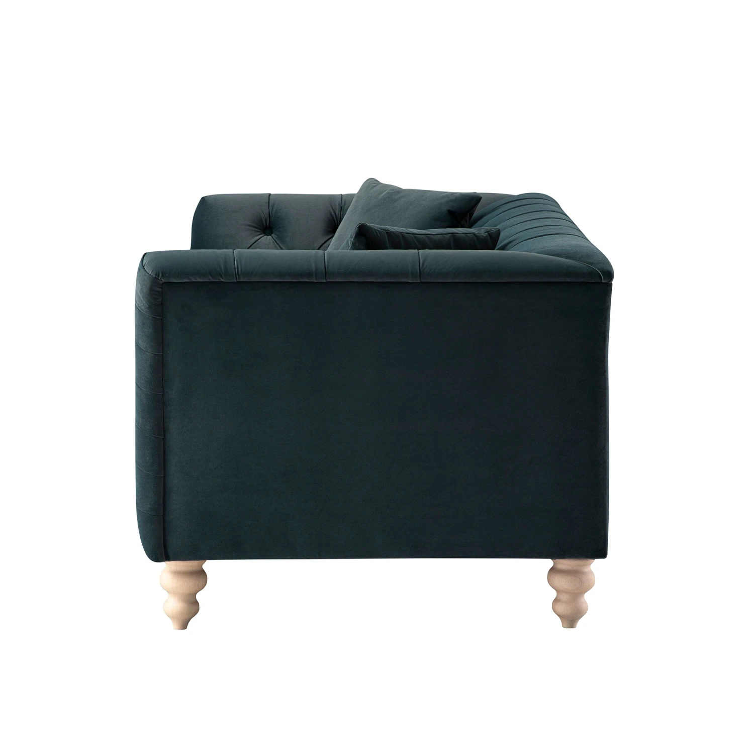 Ashby Chesterfield 2-Seater Sofa, Aegean Blue Velvet 12 Ashby Chesterfield 2-Seater Sofa, Aegean Blue Velvet - Image 12