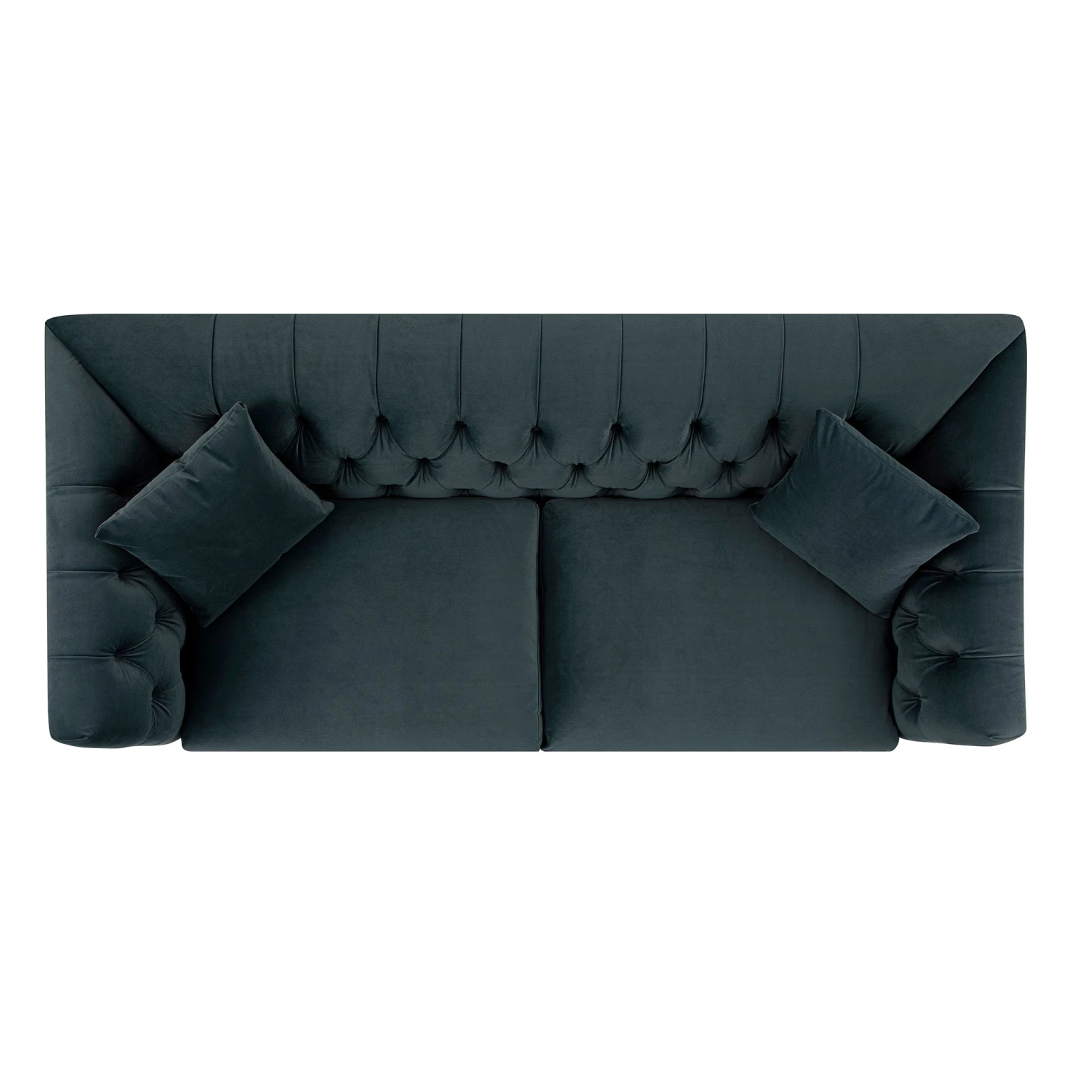 Ashby Chesterfield Large 3-Seater Sofa, Aegean Blue Velvet 12 Ashby Chesterfield Large 3-Seater Sofa, Aegean Blue Velvet - Image 12