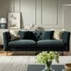 Ashby Chesterfield Large 3-Seater Sofa, Aegean Blue Velvet