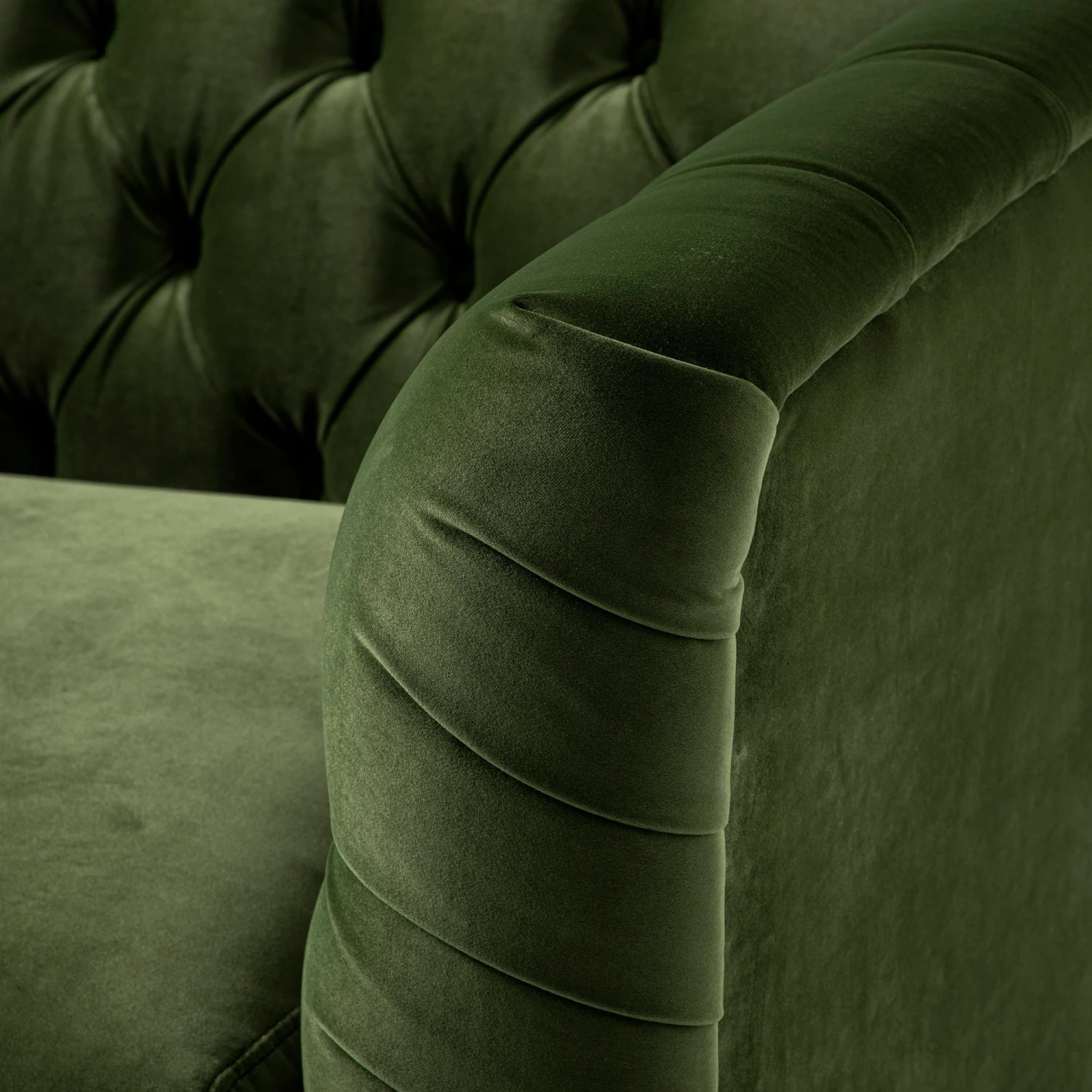 Ashby Chesterfield Armchair, Fern Green Velvet 15 Ashby Chesterfield Armchair, Fern Green Velvet - Image 15