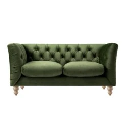 Ashby Chesterfield 2-Seater Sofa, Fern Green Velvet -Daals Store SCSF 055 FERN VEL 2ST WB3
