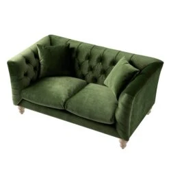 Ashby Chesterfield 2-Seater Sofa, Fern Green Velvet -Daals Store SCSF 055 FERN VEL 2ST WB4