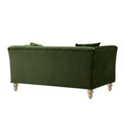 Ashby Chesterfield 2-Seater Sofa, Fern Green Velvet -Daals Store SCSF 055 FERN VEL 2ST WB7