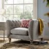 Ashby Chesterfield Armchair, Mist Grey Chenille -Daals Store SCSF 055 GREY CHEN 1ST main