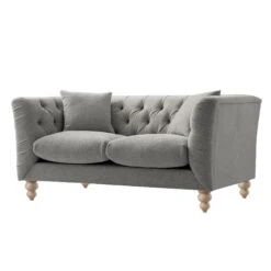 Ashby Chesterfield 2-Seater Sofa, Mist Grey Chenille -Daals Store SCSF 055 GREY CHEN 2ST WB2
