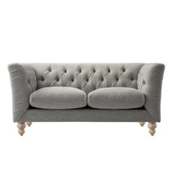 Ashby Chesterfield 2-Seater Sofa, Mist Grey Chenille -Daals Store SCSF 055 GREY CHEN 2ST WB3