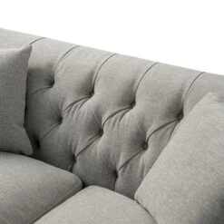 Ashby Chesterfield 2-Seater Sofa, Mist Grey Chenille -Daals Store SCSF 055 GREY CHEN 2ST detail2