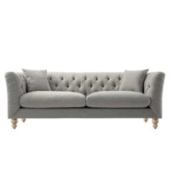 Ashby Chesterfield Large 3-Seater Sofa, Mist Grey Chenille 23 Ashby Chesterfield Large 3-Seater Sofa, Mist Grey Chenille -Daals Store SCSF 055 GREY CHEN 3ST WB1