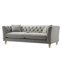 Ashby Chesterfield Large 3-Seater Sofa, Mist Grey Chenille 24 Ashby Chesterfield Large 3-Seater Sofa, Mist Grey Chenille -Daals Store SCSF 055 GREY CHEN 3ST WB2