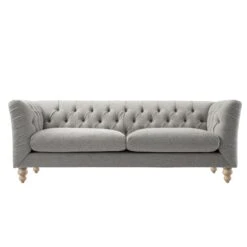 Ashby Chesterfield Large 3-Seater Sofa, Mist Grey Chenille 26 Ashby Chesterfield Large 3-Seater Sofa, Mist Grey Chenille -Daals Store SCSF 055 GREY CHEN 3ST WB3