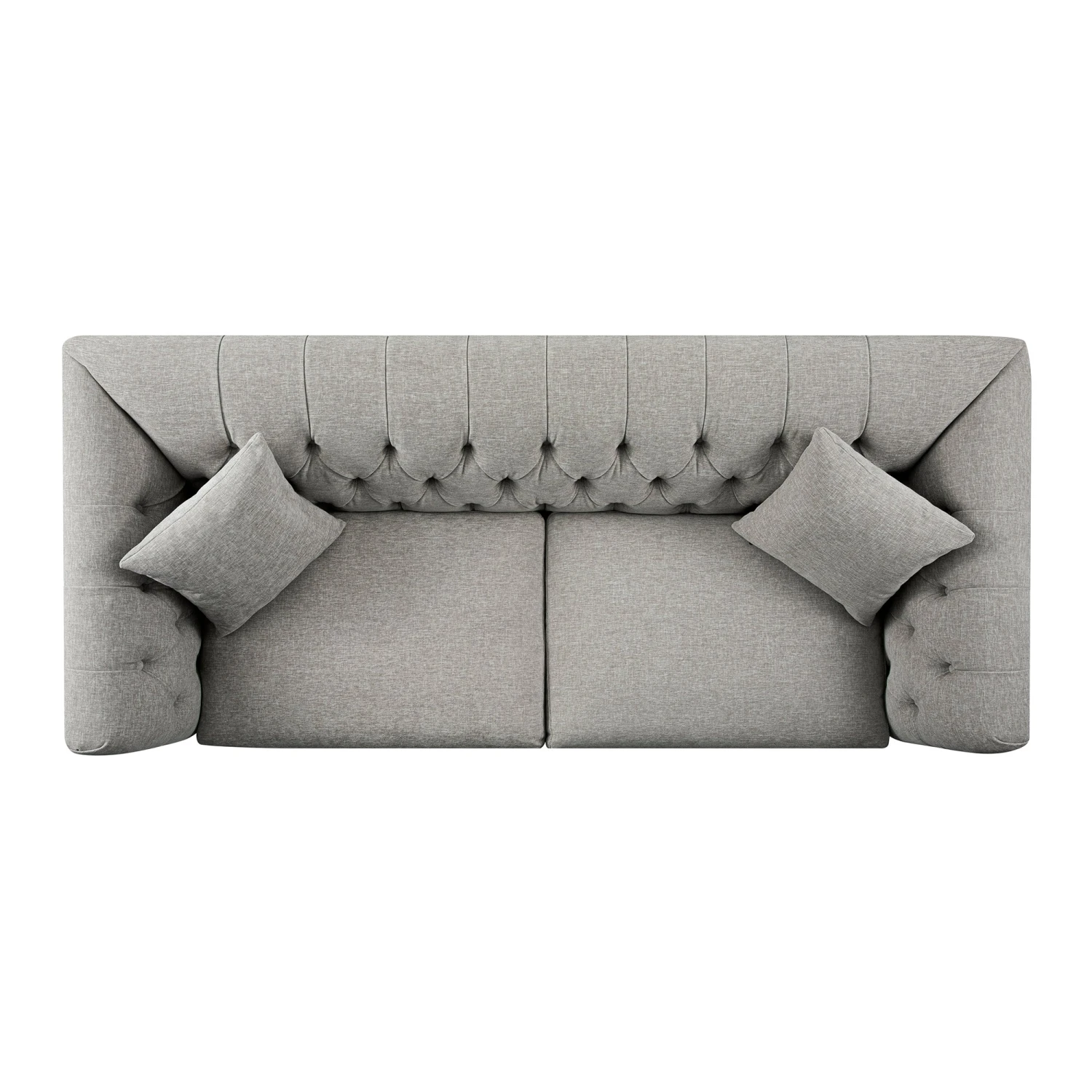 Ashby Chesterfield Large 3-Seater Sofa, Mist Grey Chenille 13 Ashby Chesterfield Large 3-Seater Sofa, Mist Grey Chenille - Image 13