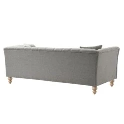 Ashby Chesterfield Large 3-Seater Sofa, Mist Grey Chenille 30 Ashby Chesterfield Large 3-Seater Sofa, Mist Grey Chenille -Daals Store SCSF 055 GREY CHEN 3ST WB7