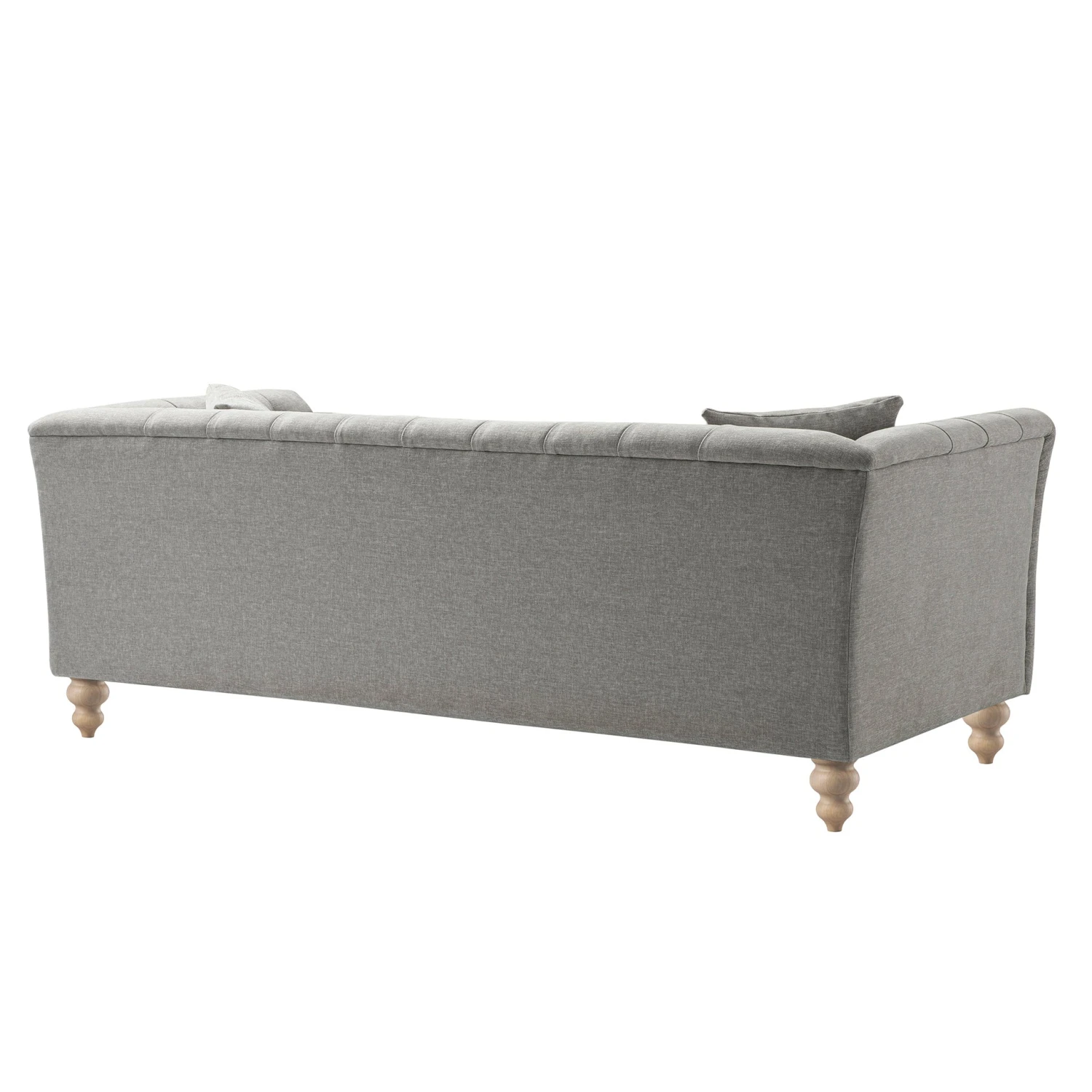Ashby Chesterfield Large 3-Seater Sofa, Mist Grey Chenille 14 Ashby Chesterfield Large 3-Seater Sofa, Mist Grey Chenille - Image 14