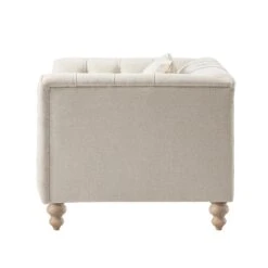 Ashby Chesterfield Armchair, Oatmeal Chenille -Daals Store SCSF 055 OAT CHEN 1ST WB5