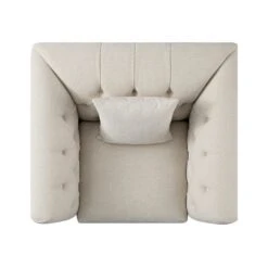 Ashby Chesterfield Armchair, Oatmeal Chenille -Daals Store SCSF 055 OAT CHEN 1ST WB7
