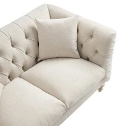 Ashby Chesterfield 2-Seater Sofa, Oatmeal Chenille -Daals Store SCSF 055 OAT CHEN 2ST detail2