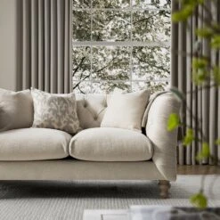 Ashby Chesterfield 2-Seater Sofa, Oatmeal Chenille -Daals Store SCSF 055 OAT CHEN 2ST scene3