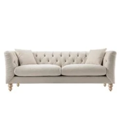 Ashby Chesterfield Large 3-Seater Sofa, Oatmeal Chenille 21 Ashby Chesterfield Large 3-Seater Sofa, Oatmeal Chenille -Daals Store SCSF 055 OAT CHEN 3ST WB1