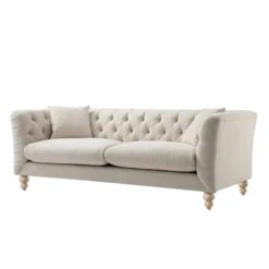Ashby Chesterfield Large 3-Seater Sofa, Oatmeal Chenille 22 Ashby Chesterfield Large 3-Seater Sofa, Oatmeal Chenille -Daals Store SCSF 055 OAT CHEN 3ST WB2